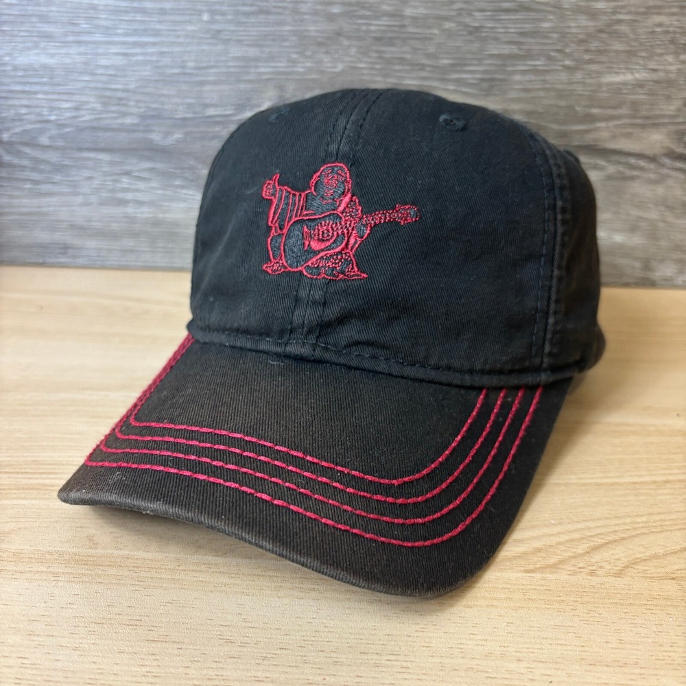 Vintage True Religion Hat Cap Strap Back Black Red Buddha Adjustable - Picture 3 of 9